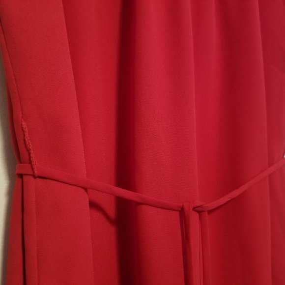 RW&Co Red Crepe Midi Shift Dress - Picture 6 of 13
